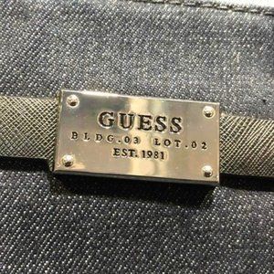 Guess Women's Large Dark Navy Blue Jean Handbag